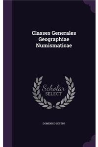 Classes Generales Geographiae Numismaticae
