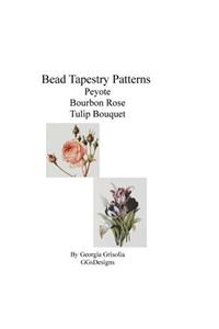 Bead Tapestry Patterns Peyote Bourbon Rose Tulip Bouquet