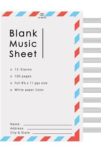 Blank Music Sheets