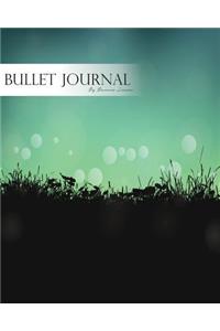 Bullet Journal Notebook Dotted Grid, Graph Grid-Lined Paper, Large, 8x10,150 Pages: Silhouette Art Photo Landscape Blue Covers: Master Journaling with Bullet Guide System Professional Journal