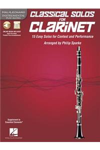 Classical Solos for Clarinet 15 Easy Solos for Contest and Performance Book/Online Audio
