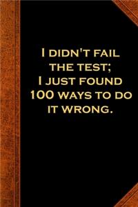 2020 Daily Planner Ben Franklin Quote Fail Test Vintage Style 388 Pages