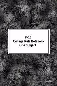 8 x 10 College Ruled Notebook One Subject