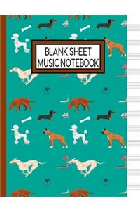 Blank Sheet Music Notebook