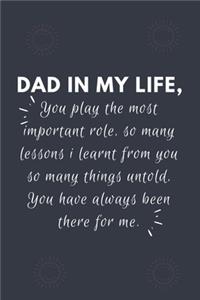 Dad In My Life, You Play The Most Important Role