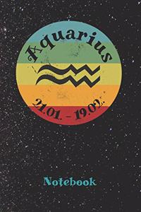 Vintage Zodiac Aquarius Notebook