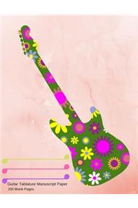 Guitar Tablature Manuscript Paper - 200 Page Book 8.5 x 11 - Guitar Tab Notebook