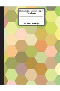 Hexagonal Graph Paper Notebook. 8.5