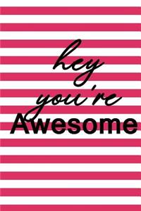 Hey You're Awesome - Notebook Composition (Book Journal 6x9)