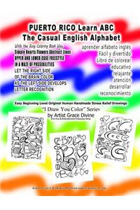 PUERTO RICO aprender alfabeto inglés Fácil y divertido Libro de colorear educativo relajante atención desarrollar reconocimiento