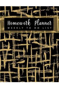 Homework Planner Weekly to Do List