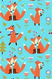 Journal Notebook Cute Foxes Pattern 3