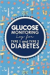Glucose Monitoring Log for Type 1 and Type 2 Diabetes