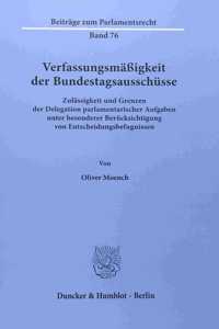 Verfassungsmassigkeit Der Bundestagsausschusse