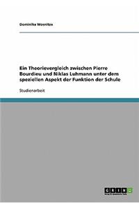 Die Funktion Der Schule. Ein Theorievergleich Zwischen Pierre Bourdieu Und Niklas Luhmann