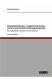 Beweglichkeit fördern - Vergleichende Analyse zweier unterschiedlicher Dehnungsprogramme