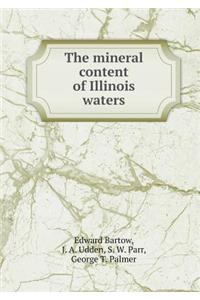 The Mineral Content of Illinois Waters