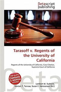 Tarasoff V. Regents of the University of California