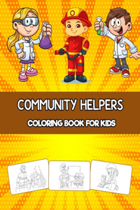 Community Helpers Coloring Book For Kids
