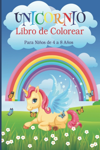 Unicornio Libro de Colorear para Niños de 4 a 8 Años