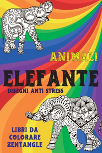 Libri da colorare Zentangle - Disegni Anti stress - Animali - Elefante