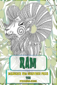 Malbücher zum günstigen Preis - Stressabbau-Designs - Tiere - RAM