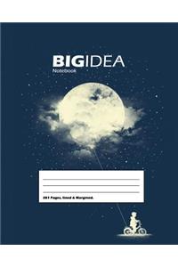 Big Idea School, Write-in, Composition, Large Size 8 x 10 In, Notebook (Navy Blue)