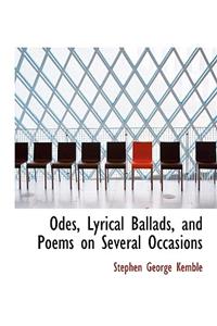 Odes, Lyrical Ballads, and Poems on Several Occasions