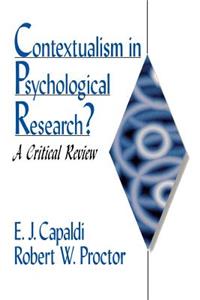Contextualism in Psychological Research?