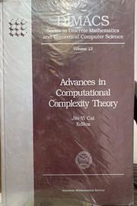 Advances in Computational Complexity Theory