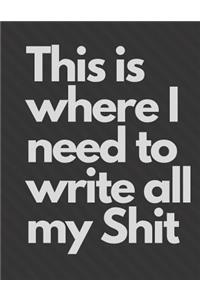 This is where I need to write all my SHIT