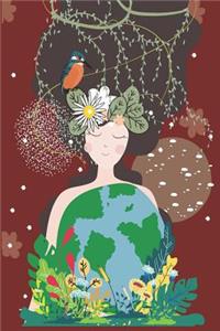 Beautiful Mother Earth Holding Planet Earth 2019 to 2020 Mid Year Organiser