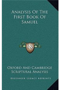 Analysis of the First Book of Samuel