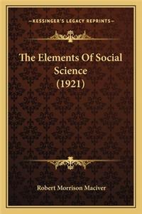 The Elements of Social Science (1921)