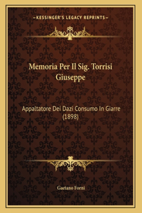 Memoria Per Il Sig. Torrisi Giuseppe