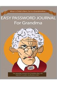 Easy Password Journal For Grandma