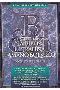 RVR 1960 Biblia Tamaño Bolsillo, negro piel fabricada con índice