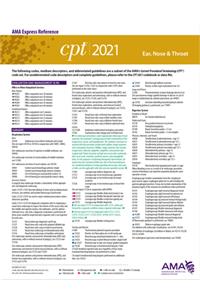 CPT 2021 Express Reference Coding Card: Ear, Nose &Throat