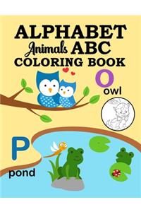 Alphabet Animal ABC Coloring Book