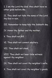2020 Daily Planner Religious Ten Commandments Chalkboard Style