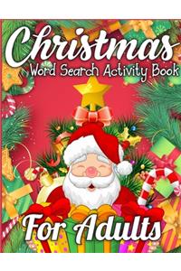 Christmas Word Search Activity Book for Adults
