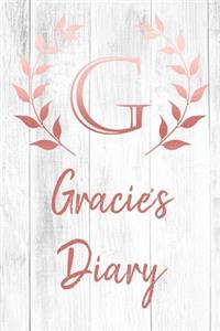 Gracie's Diary: Personalized Diary for Gracie / Journal / Notebook - G Monogram Initial & Name - Great Christmas or Birthday Gift