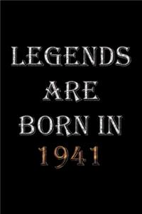 Legends Are Born In 1941 Notebook