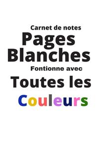Carnet de notes Pages Blanches