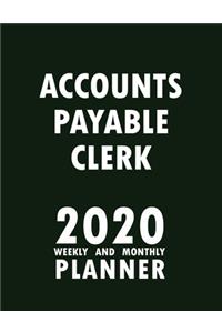 Accounts Payable Clerk 2020 Weekly and Monthly Planner