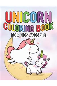 Unicorn Coloring Book for Kids Ages 4-8