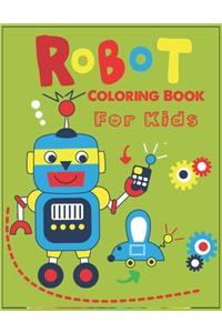 Robot coloring book for kids
