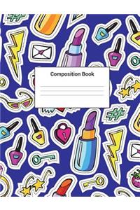 80s Lipstick Fun Composition Book