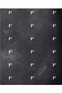 Monogram F School Composition Book Personalized Letter F Pattern 130 Pages