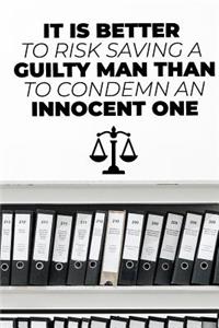 It Is Better to Risk Saving a Guilty Man Than to Condemn an Innocent One
